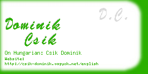dominik csik business card